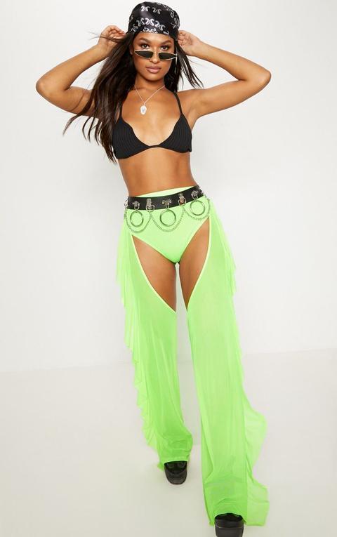 Lime Mesh Chap Trousers