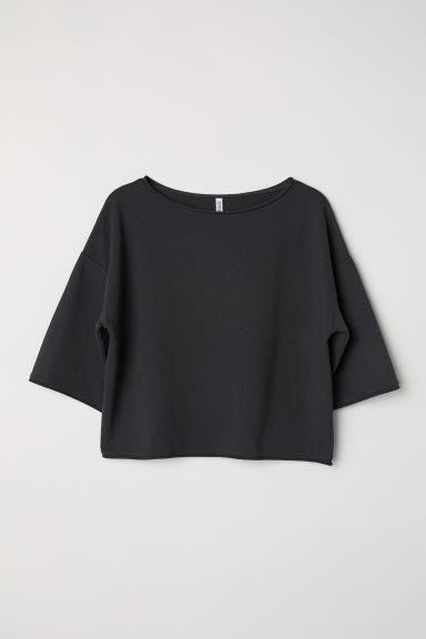 H & M - Top In Felpa - Nero