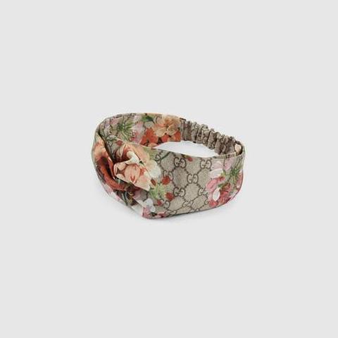 Diadema De Seda Con Estampado Blooms