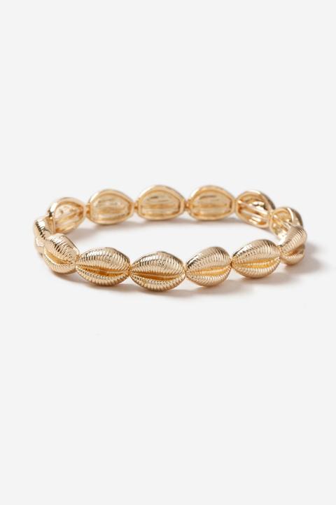 Womens **shell Stretch Bracelet - Gold, Gold