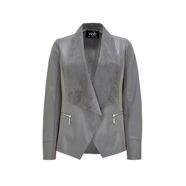 wallis grey waterfall jacket