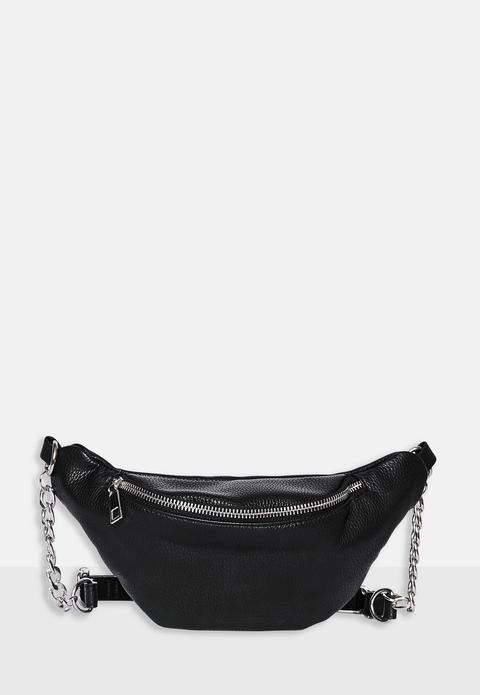 Black Chain Link Bumbag, Black