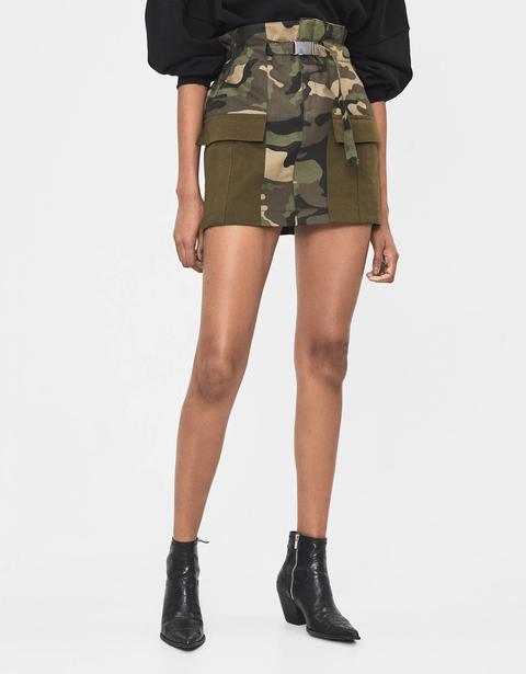 Jupe 2025 militaire bershka