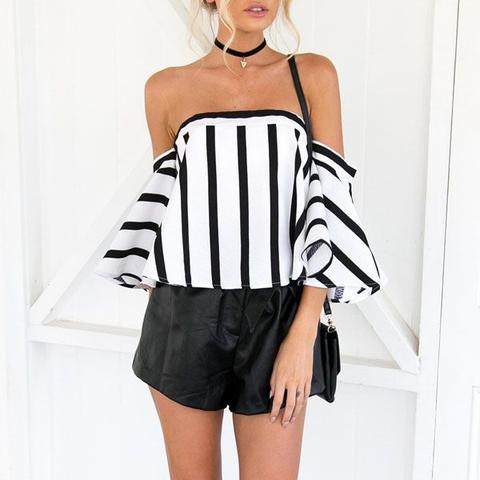 Kerra Off Shoulder Stripe Top