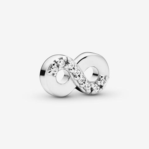 Pandora Sparkling Infinity Locket Element - Sterling Silver / Clear