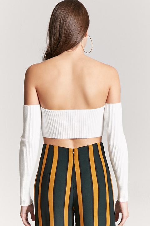 Crop Top Con Scollo Omerale