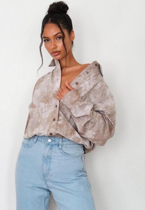 Stone Acid Wash Extreme Oversized Shirt, Stone