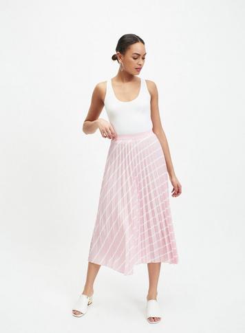 miss selfridge pink skirt