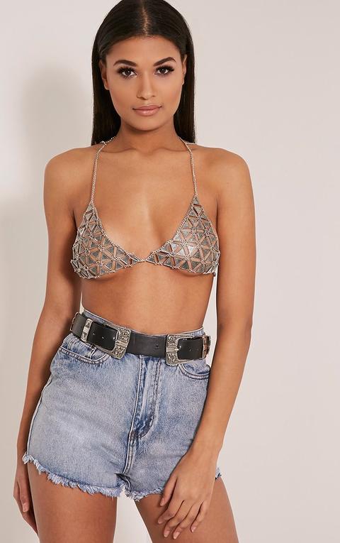 Calia Silver Chain Bra