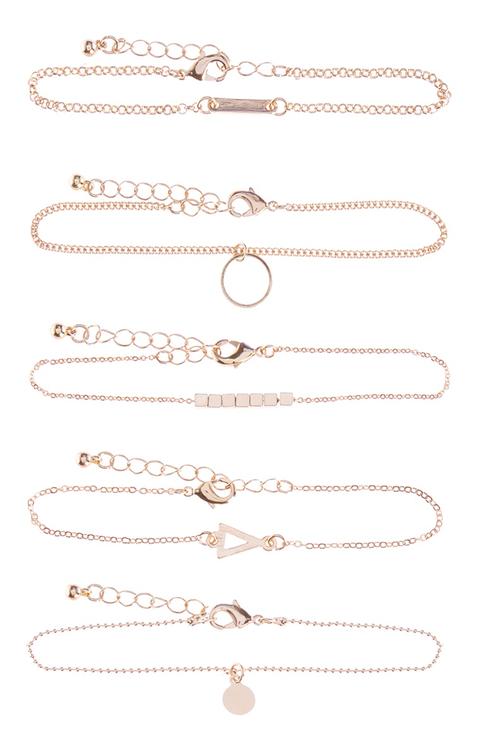 5 Braccialetti Dorati