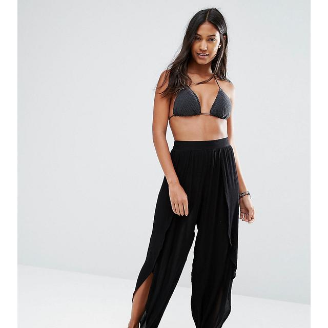 black beach trousers