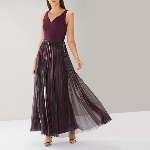 Coast pink violetta sale pleated maxi dress