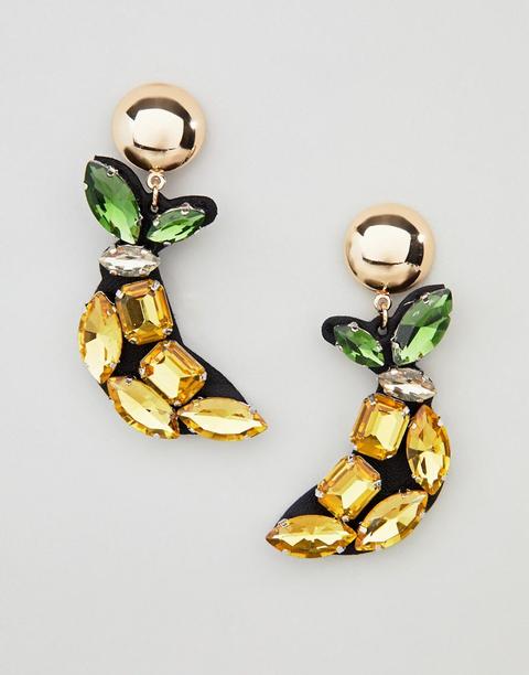 Pendientes Con Colgante Bananas About You De Asos Design
