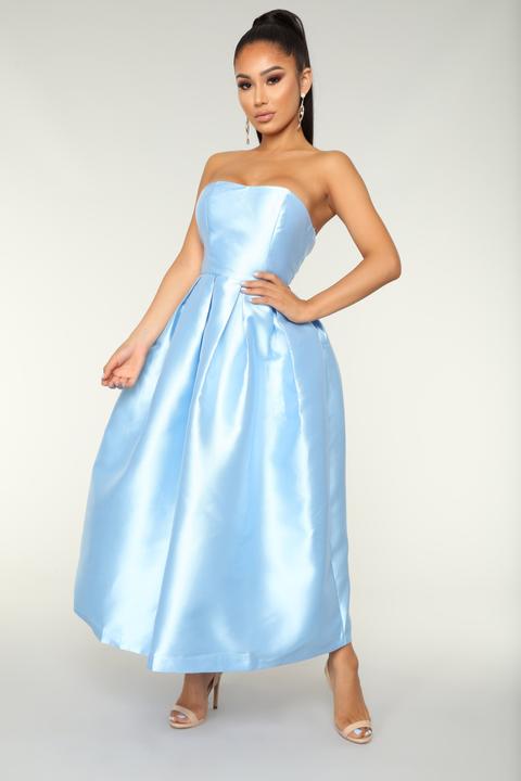 Rise To The Occasion Dress - Light Blue