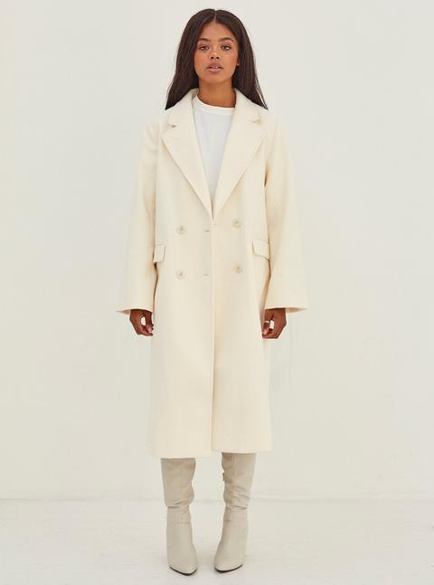 Camila Double Breasted Coat Cream