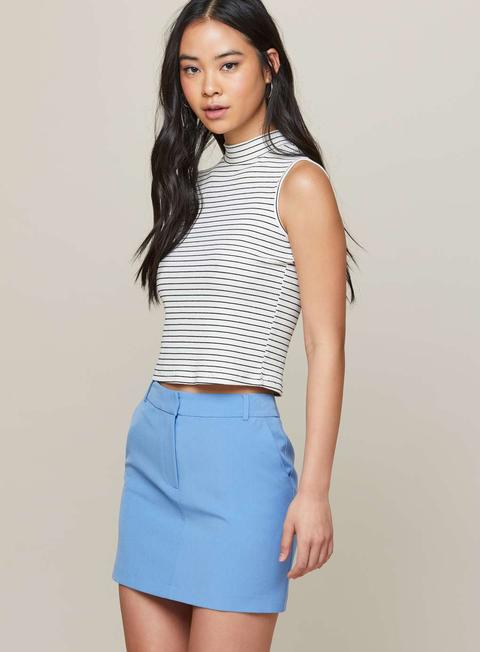 Light Blue Pelmet Mini Skirt