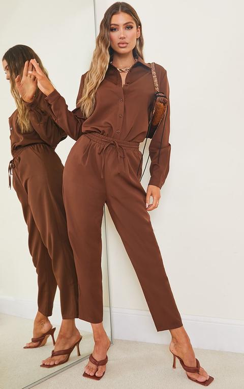 Chocolate Brown Cigarette Trouser