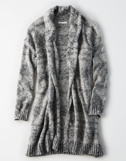 american eagle striped cardigan