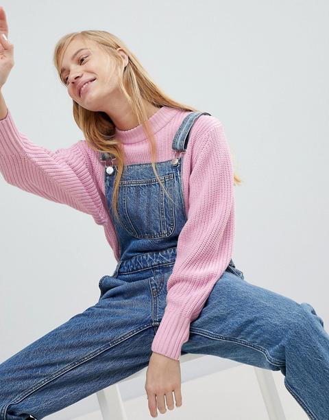 Monki - Maglione A Coste - Rosa