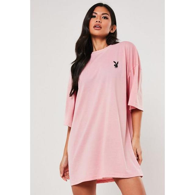 Playboy X Missguided Pink Repeat Slogan 