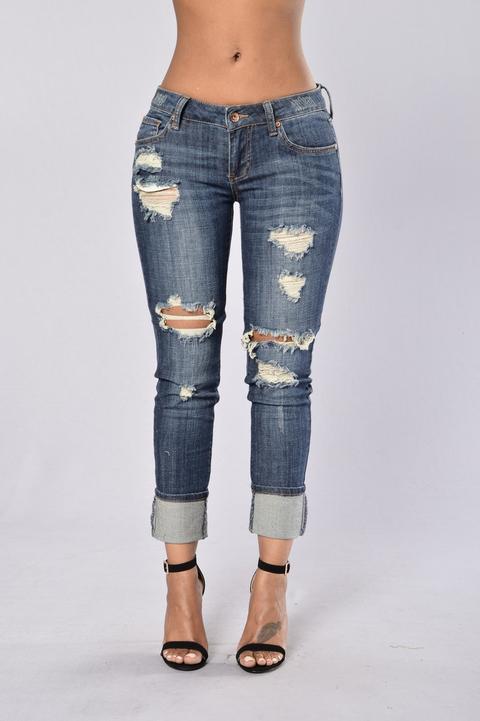 Clayton Boyfriend Jeans - Dark