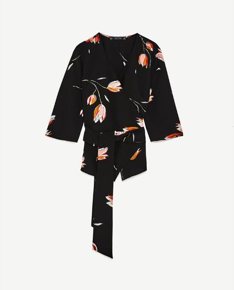 Blusa Estampado Tulipanes