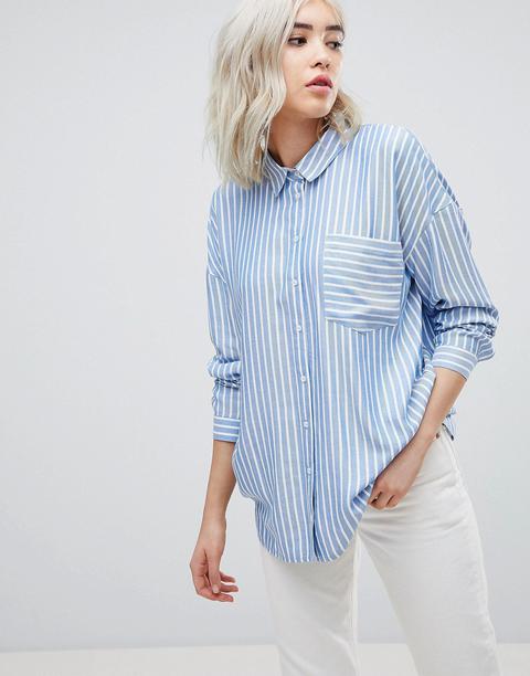 Only - Camicia Oversize A Righe - Multicolore