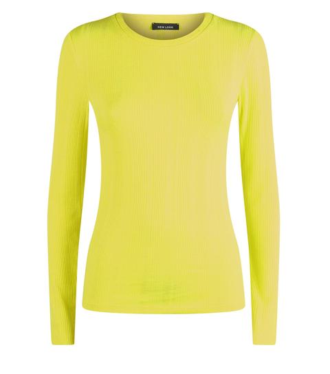 Yellow Neon Long Sleeve Top New Look