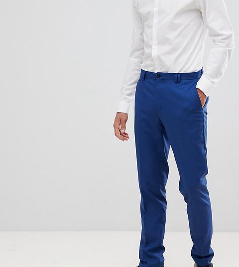 Pantalones De Traje Ajustados En Azul De Noak