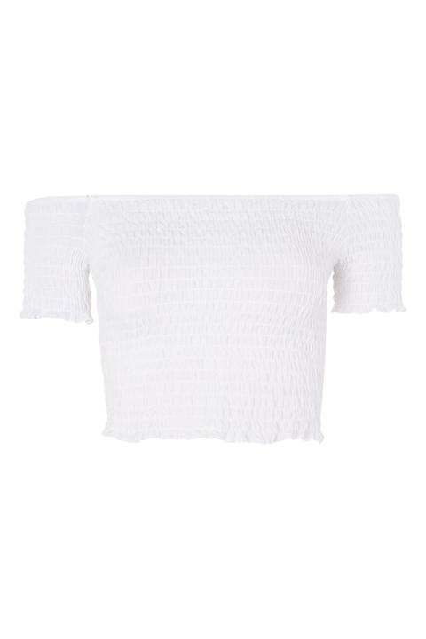 Shirred Bandeau Top