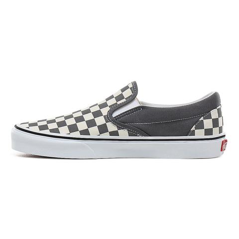 womens grey and white checkerboard vans