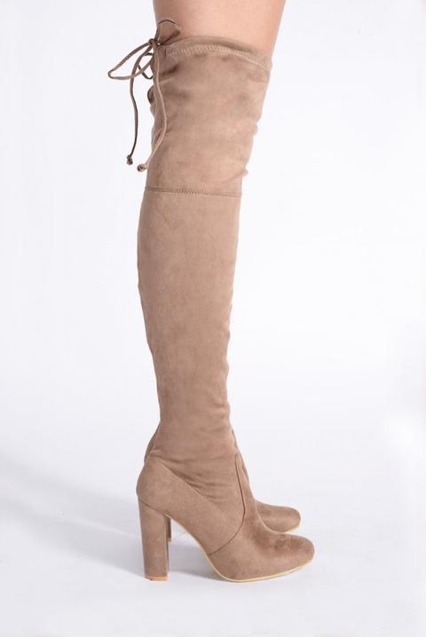 mocha knee high boots