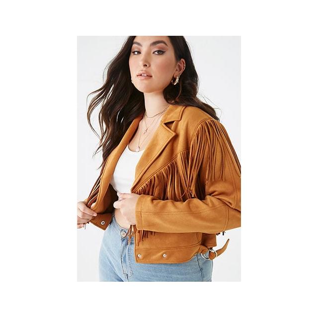 Forever 21 2024 suede fringe jacket