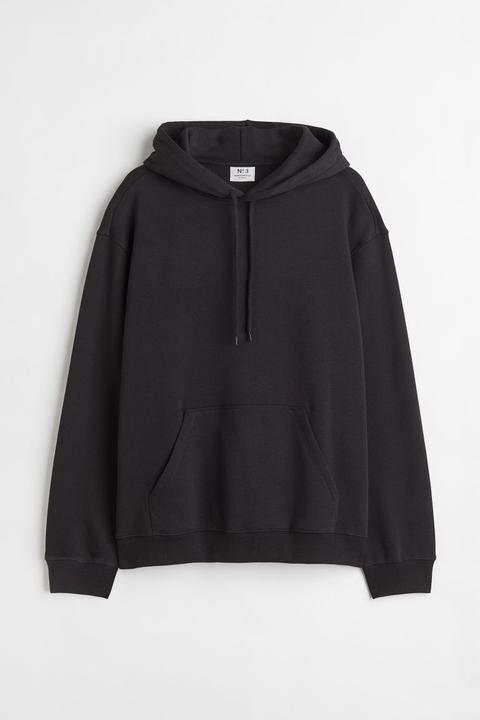 Sudadera Relaxed Fit - Negro