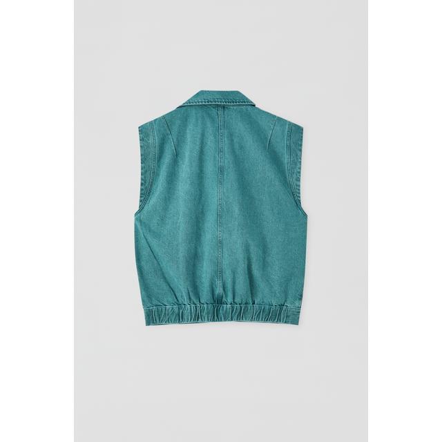 Chaleco Vaquero Verde 80\u0026#39;s from Pull and Bear on 21 Buttons