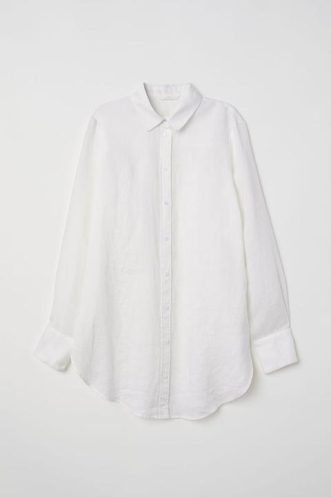 Camisa De Lino - Blanco