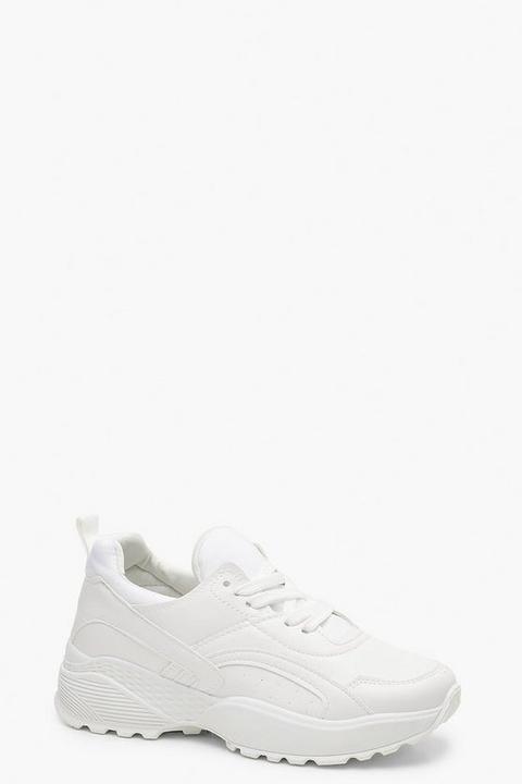 womens chunky white trainers