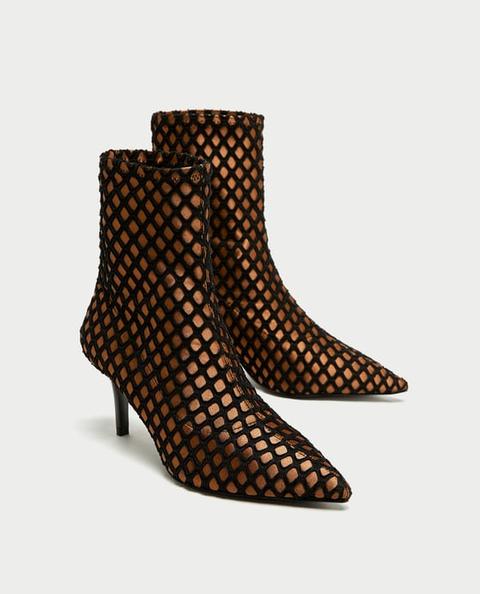 Stivaletto Tacco Rete