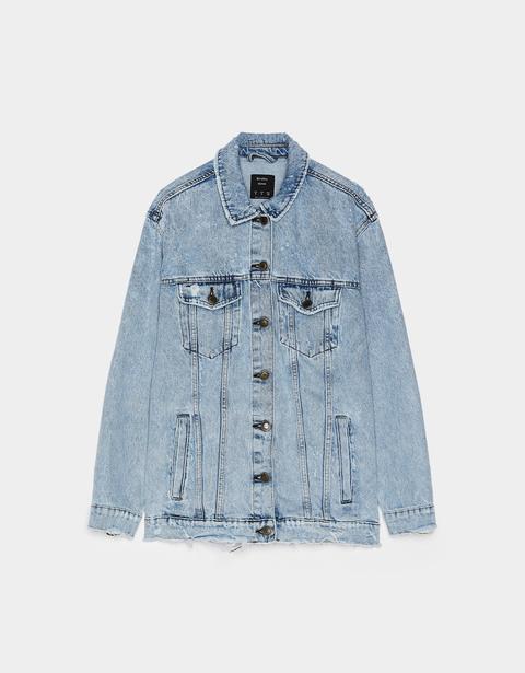 Giubbotto In Denim Oversize