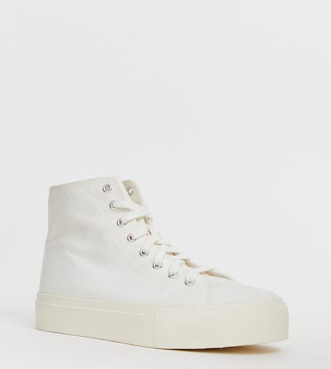 Asos Design - Dakota - Sneakers Alte Con Suola Spessa - Crema