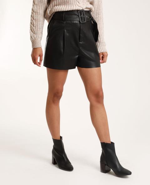 Short En Faux Cuir Femme