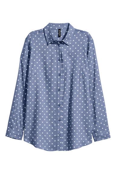 H & M - Camisa De Viscosa - Azul