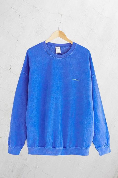 Iets Frans&hellip; Unisex Cobalt Crew Neck Sweatshirt - Blue L At Urban Outfitters