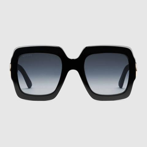 Oversize Square-frame Acetate Sunglasses