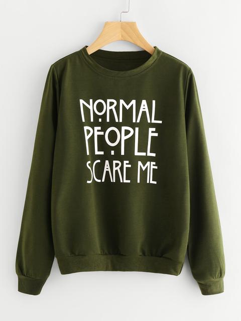 Letter Print Sweatshirt