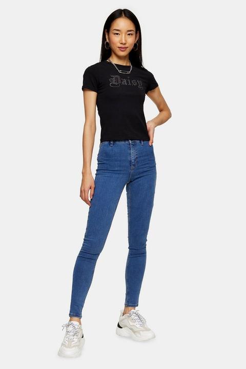 Mid Blue Belt Loop Joni Skinny Stretch Jeans