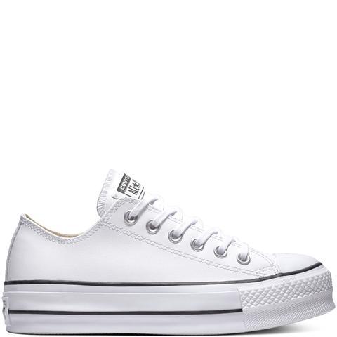 Converse Chuck Taylor All Star Platform Clean Leather Low-top White, Black