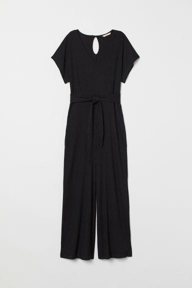 H & M - Tuta Con Scollo A V - Nero