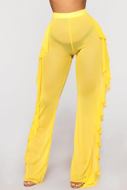 Sunshine Sister Coverup Pant - Yellow 