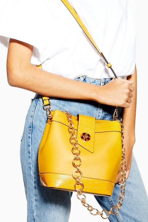 Boston Yellow Bucket Bag